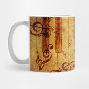 Piano with rose retro music art Mug